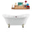 68" Streamline N901BNK-ORB Clawfoot Tub and Tray With External Drain