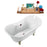 68" Streamline N901BNK-ORB Clawfoot Tub and Tray With External Drain
