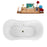 68" Streamline N901ORB-BNK Clawfoot Tub and Tray With External Drain