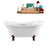 68" Streamline N901ORB-GLD Clawfoot Tub and Tray With External Drain