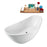 75'' Streamline N950BL Freestanding Tub and Tray With Internal Drain