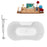 Tub, Faucet and Tray Set Streamline 60" Clawfoot NH100WH-CH-140