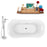 Tub, Faucet and Tray Set Streamline 68" Clawfoot NH103CH-CH-100