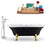 Tub, Faucet and Tray Set Streamline 68" Clawfoot NH103GLD-CH-100