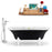 Tub, Faucet and Tray Set Streamline 68" Clawfoot NH103WH-GLD-100
