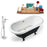 Tub, Faucet and Tray Set Streamline 59" Clawfoot NH1120BL-GLD-100
