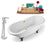 Tub, Faucet and Tray Set Streamline 67" Clawfoot NH1121BL-GLD-120