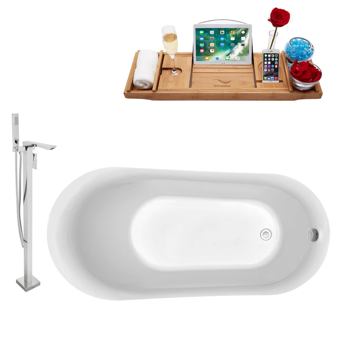 Tub, Faucet and Tray Set Streamline 67" Freestanding NH281-140