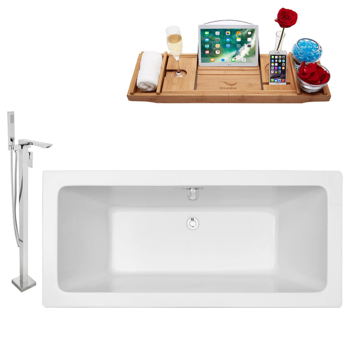 Tub, Faucet and Tray Set Streamline 70" Freestanding NH321-140