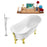 Tub, Faucet and Tray Set Streamline 63" Clawfoot NH342GLD-GLD-140