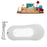 Tub, Faucet and Tray Set Streamline 63" Clawfoot NH342WH-CH-120
