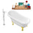 Tub, Faucet and Tray Set Streamline 61" Clawfoot NH480GLD-140