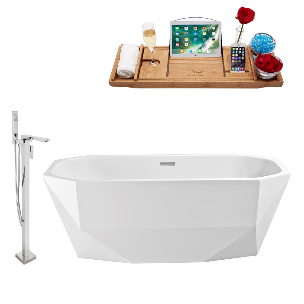 Tub, Faucet and Tray Set Streamline 63