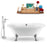 Tub, Faucet and Tray Set Streamline 68" Clawfoot NH861CH-CH-100