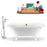 Tub, Faucet and Tray Set Streamline 68" Clawfoot NH861WH-GLD-100