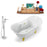 Tub, Faucet and Tray Set Streamline 60" Clawfoot NH900GLD-GLD-100