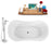Tub, Faucet and Tray Set Streamline 68" Clawfoot NH901GLD-CH-100