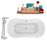 Tub, Faucet and Tray Set Streamline 60" Clawfoot NH920GLD-GLD-120
