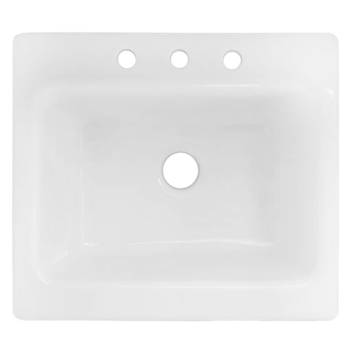25'' Streamline Cast Iron R-5680-29CISWH-1 Drop-In Kitchen Sink