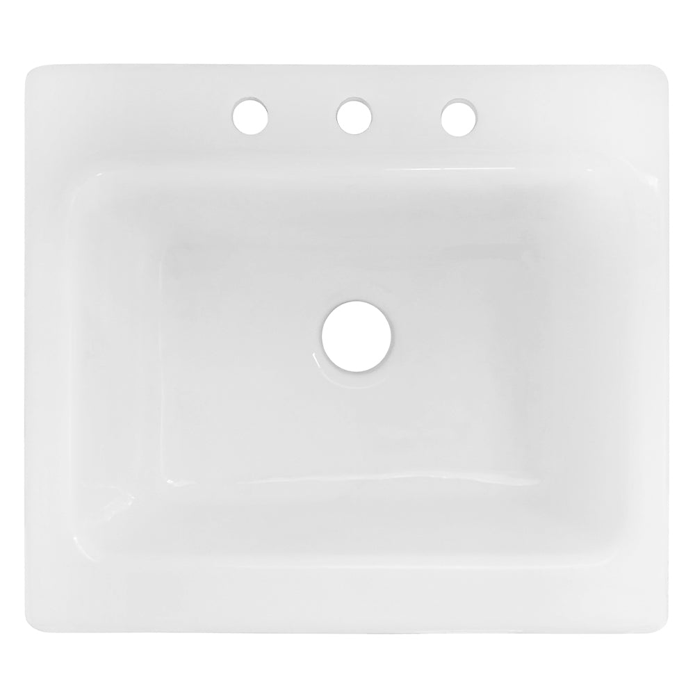 25'' Streamline Cast Iron R-5680-29CISWH-1 Drop-In Kitchen Sink Image