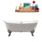 72" Cast Iron R5020CH-CH Soaking Clawfoot Tub and Tray with External Drain