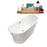 67" Cast Iron R5042GLD Soaking Freestanding Tub and Tray with External Drain