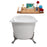 67" Cast Iron R5061CH-CH Soaking Clawfoot Tub and Tray with External Drain