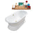 66" Cast Iron R5080GLD Soaking freestanding Tub and Tray with External Drain