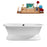 60" Cast Iron R5081BL Soaking freestanding Tub and Tray with External Drain