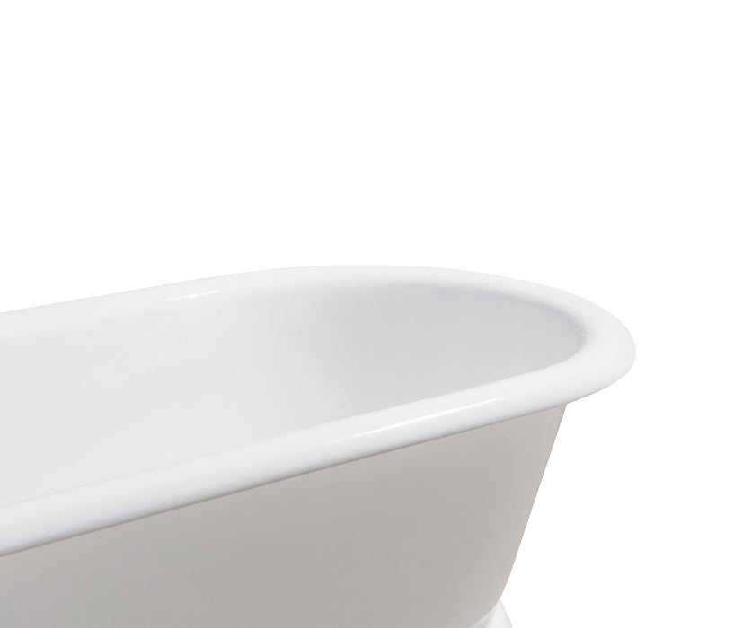 60" Cast Iron R5081GLD Soaking freestanding Tub and Tray with External Drain
