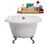 48" Cast Iron R5101CH-CH Soaking Clawfoot Tub and Tray with External Drain
