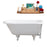 48" Cast Iron R5101WH-CH Soaking Clawfoot Tub and Tray with External Drain