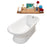 66" Cast Iron R5140CH Soaking freestanding Tub and Tray with External Drain