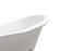 72" Cast Iron R5162GLD-GLD Soaking Clawfoot Tub and Tray with External Drain