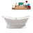 72" Cast Iron R5180GLD Soaking freestanding Tub and Tray with External Drain