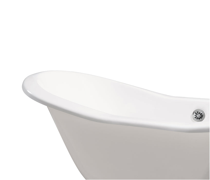 61" Cast Iron R5201CH Soaking freestanding Tub and Tray with External Drain