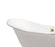 61" Cast Iron R5201GLD Soaking freestanding Tub and Tray with External Drain
