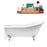 67" Cast Iron R5220CH-WH Soaking Clawfoot Tub and Tray with External Drain
