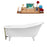 67" Cast Iron R5220WH-BNK Soaking Clawfoot Tub and Tray with External Drain