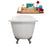 71" Cast Iron R5240CH-CH Soaking Clawfoot Tub and Tray with External Drain