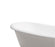 71" Cast Iron R5240CH-CH Soaking Clawfoot Tub and Tray with External Drain