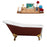 66" Cast Iron R5280GLD-CH Soaking Clawfoot Tub and Tray with External Drain