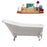 66" Cast Iron R5281WH-CH Soaking Clawfoot Tub and Tray with External Drain