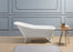 66" Cast Iron R5281WH-GLD Soaking Clawfoot Tub and Tray with External Drain