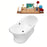 71" Cast Iron R5300BL Soaking freestanding Tub and Tray with External Drain