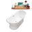 71" Cast Iron R5300GLD Soaking freestanding Tub and Tray with External Drain