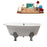 65" Cast Iron R5442CH-CH Soaking Clawfoot Tub and Tray with External Drain