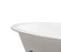 65" Cast Iron R5442WH-CH Soaking Clawfoot Tub and Tray with External Drain