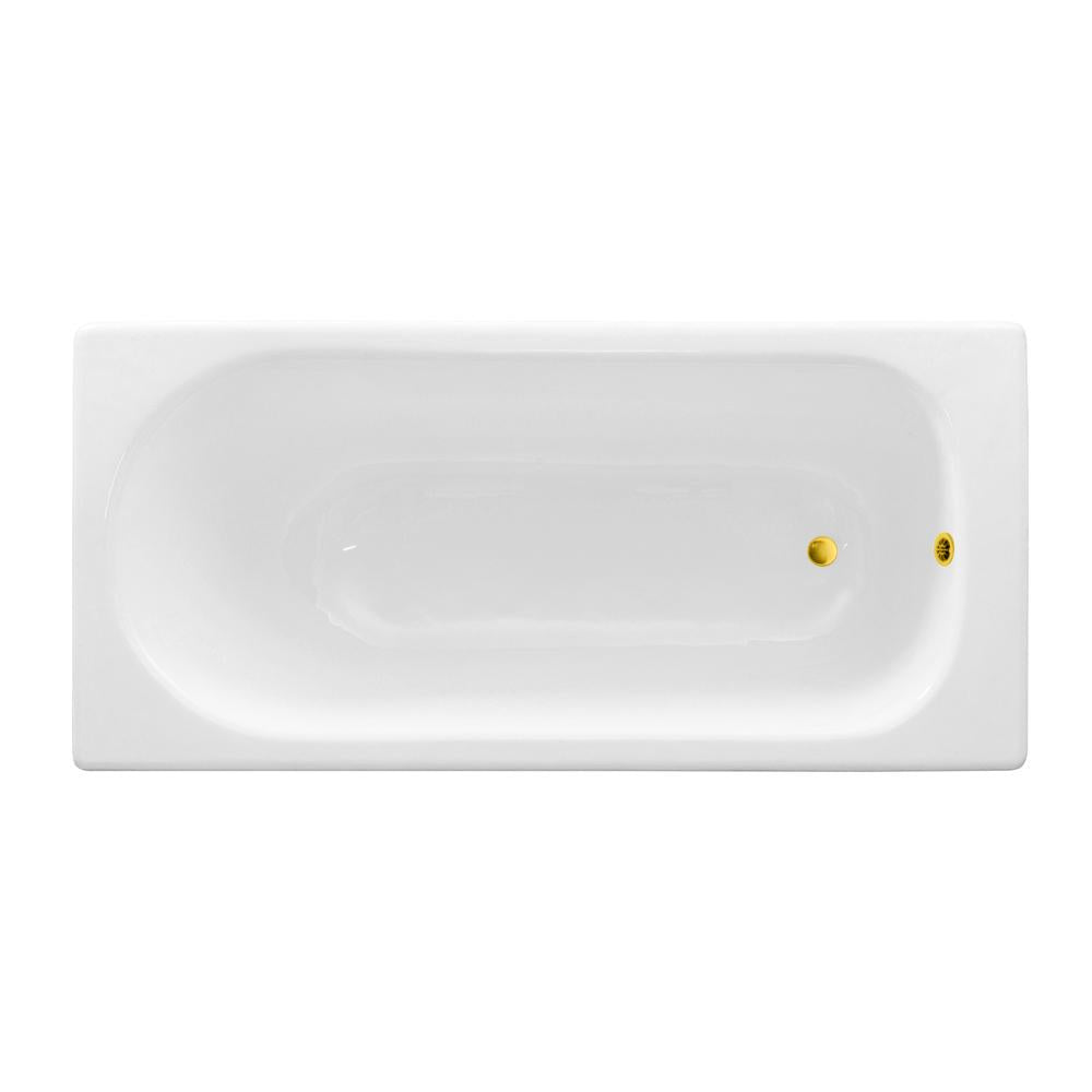 59'' Streamline Cast Iron R5560GLD Drop In Bathtub With External Drain Image