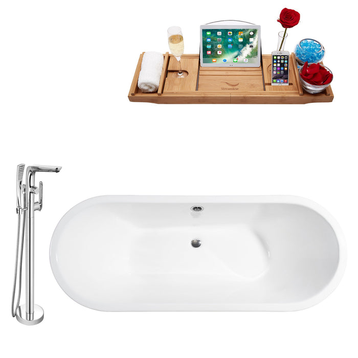 Cast Iron Tub, Faucet and Tray Set 67" RH5042CH-120